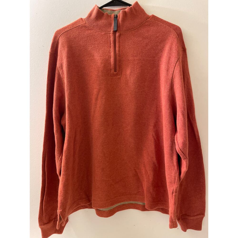 Jos A Bank Mens Size Medium Cotton 1/4 Zip Sweater Pullover Signature Collection